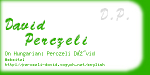 david perczeli business card